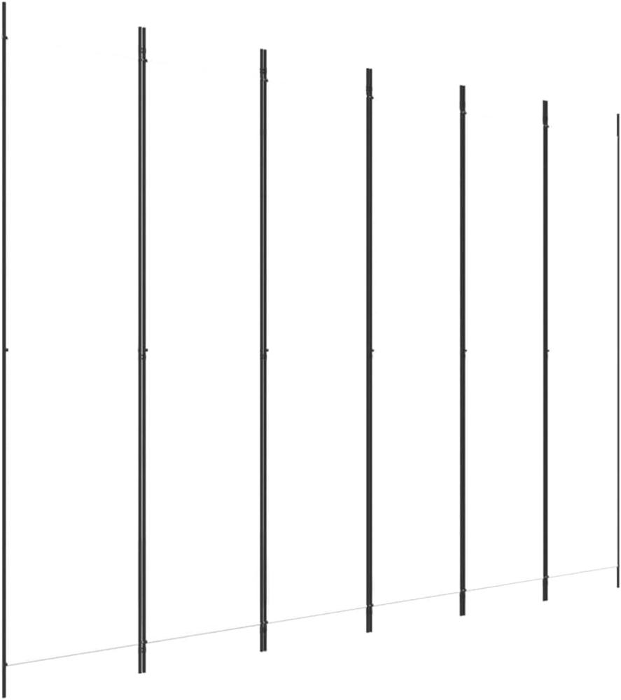 vidaXL 6-tlg. Paravent Weiß 300x220 cm Stoff 350206 Bild 1