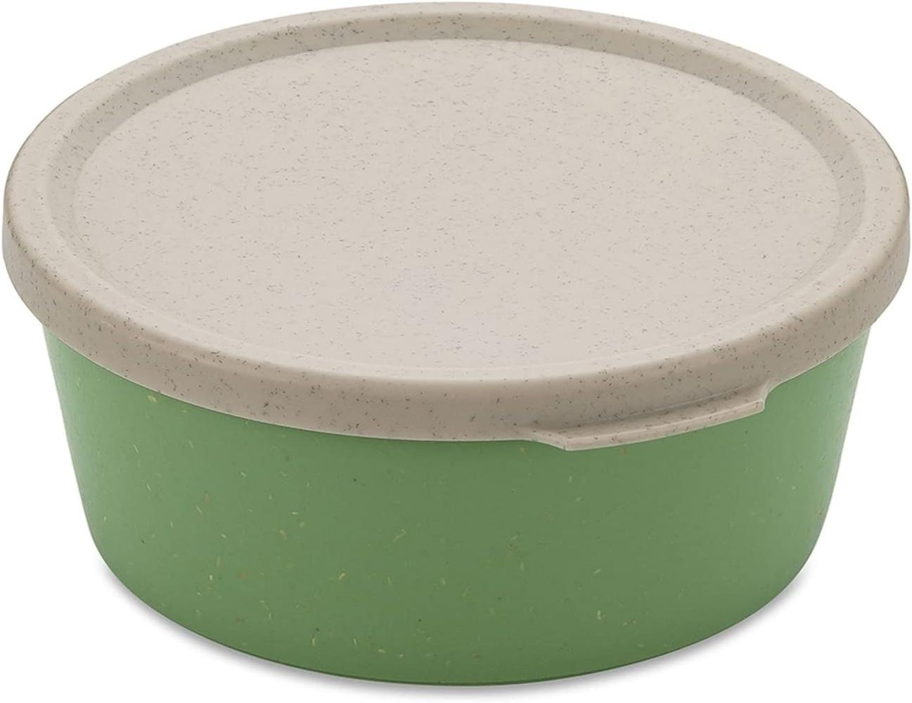 Koziol Schale Connect Bowl Mit Deckel, Schüssel, Kunststoff-Holz-Mix, Nature Leaf Green, 890 ml, 7271703 Bild 1