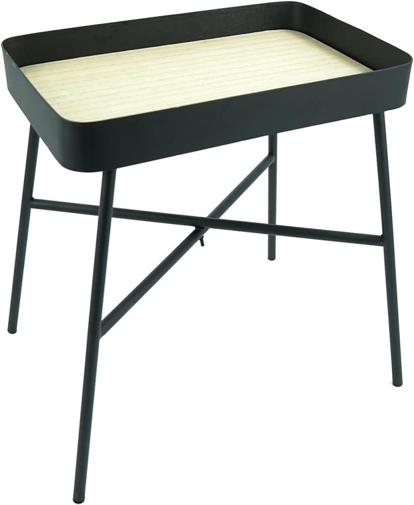 HTI-Living mit Holzplatte Beistelltisch Metallgestell Bild 1