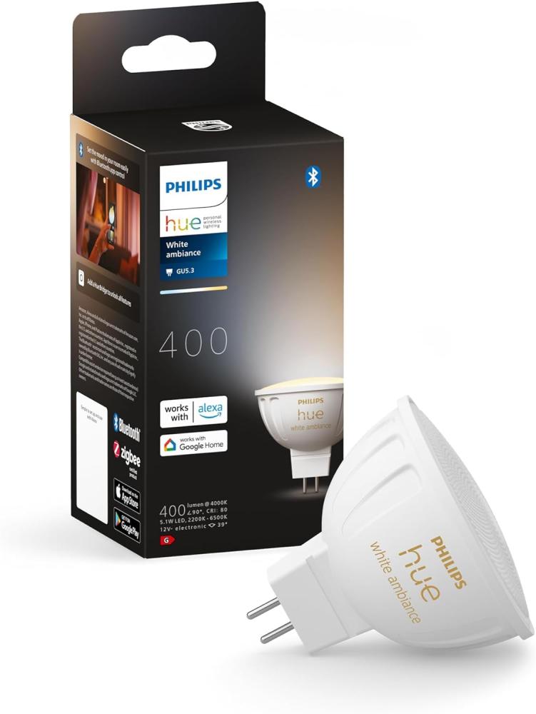 Philips Hue White Amb. MR16 LED Lampe Einzelpack 400lm- Bild 1