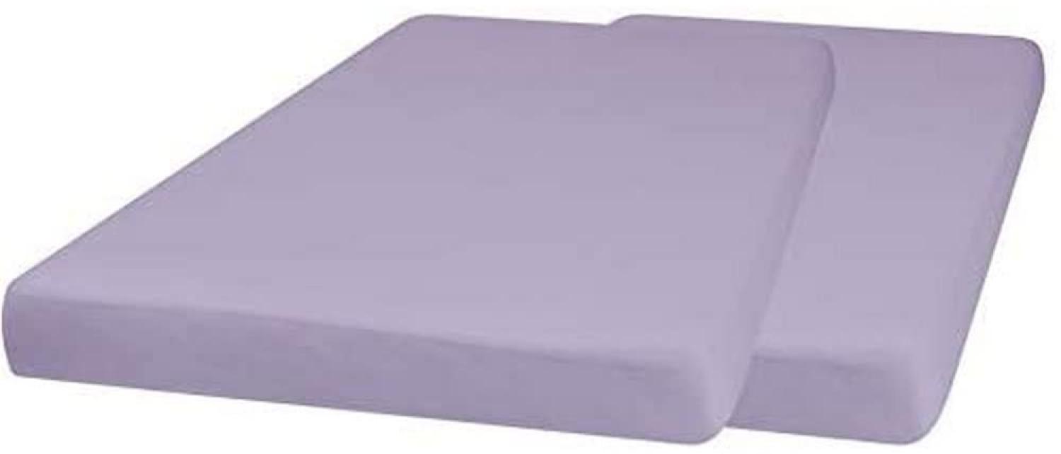 Playshoes Spannbettlaken Junior 120x60 cm Baumwolle flieder 2 Stück Bild 1
