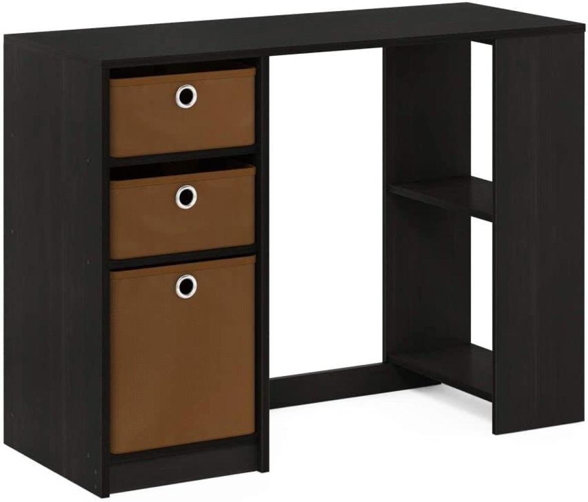 Furinno JAYA Moderner Computerschreibtisch, Schreibtisch, PC-Tisch, Espresso, 100. 1 (B) x 74. 4 (H) x 39. 9 (T) cm Bild 1