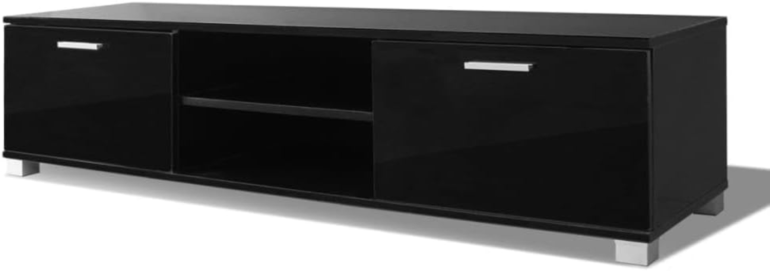 vidaXL TV-Schrank Hochglanz-Schwarz 140x40,5x35 cm 243044 Bild 1