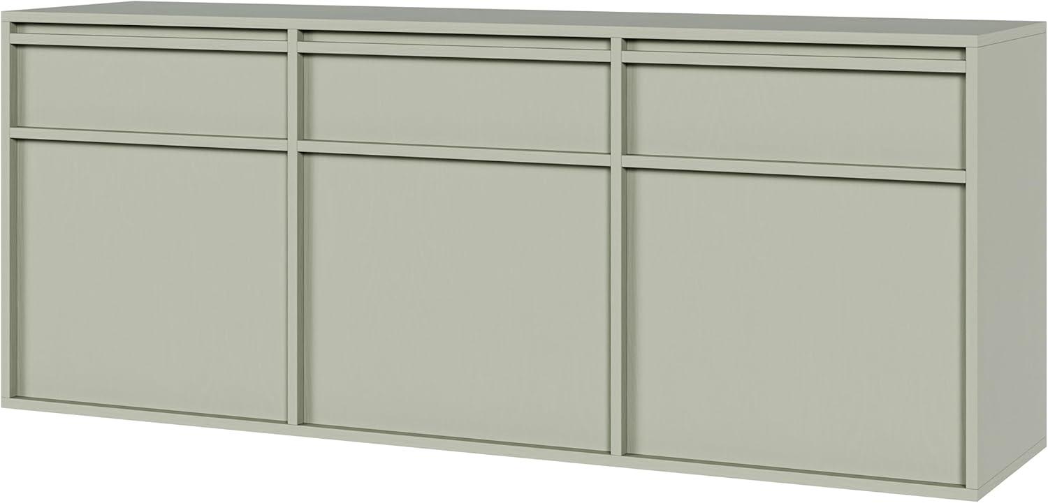 Selsey Evo - Sideboard hängend mit 3 Schubladen, Salbeigrün, 154 cm Bild 1