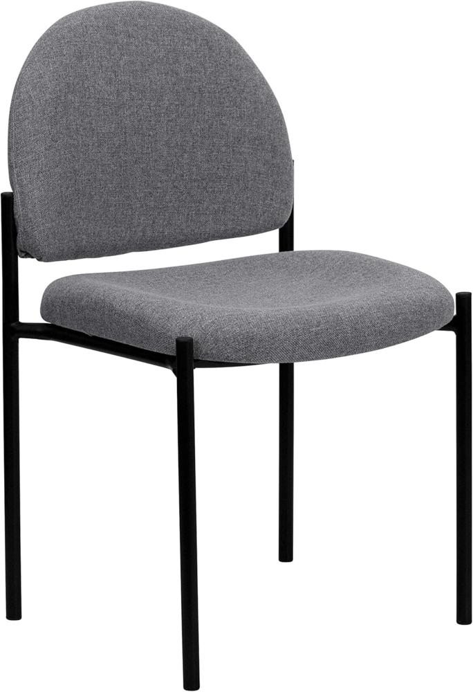 Flash Furniture Comfort Stapelbarer Stahl-Beistellstuhl, Legierung, Grauer Stoff, 1 Stück Bild 1