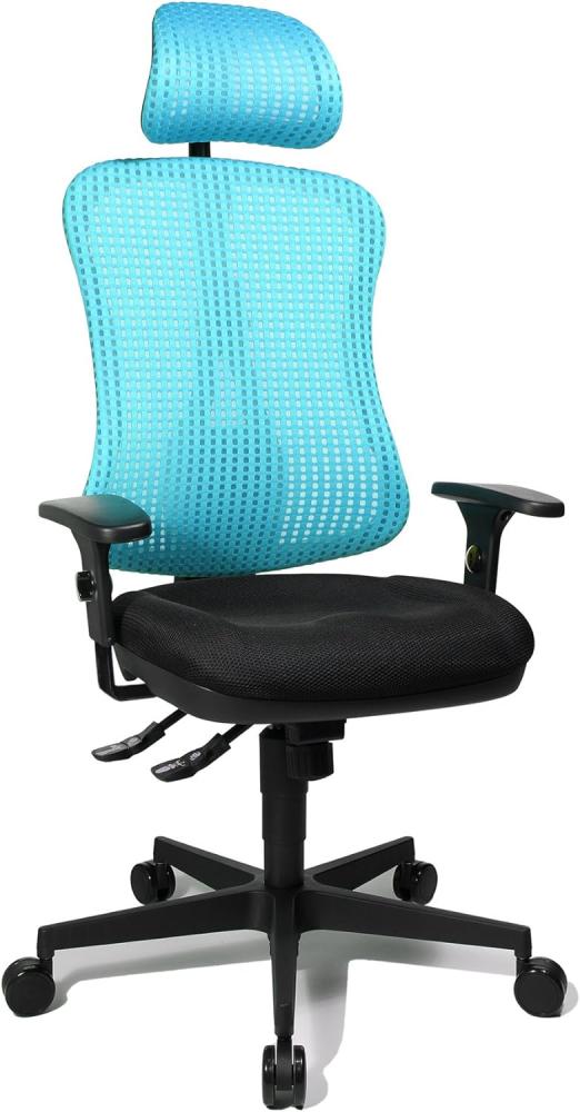 TOPSTAR Bürodrehstuhl, Polyester, schwarz/blau Bild 1