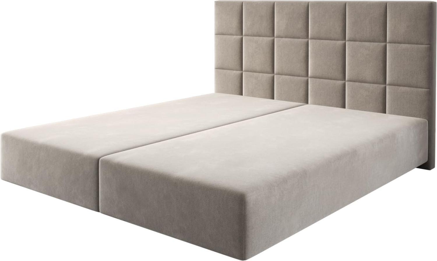 Boxspringgestell Dream-Fine Mikrofaser Beige 180x200 cm Bild 1