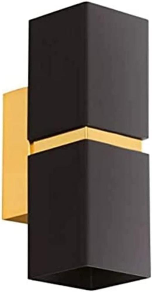 Eglo 95373 Wandleuchte Passa Stahl schwarz, gold 2X3W L:5,5cm H:17cm Bild 1