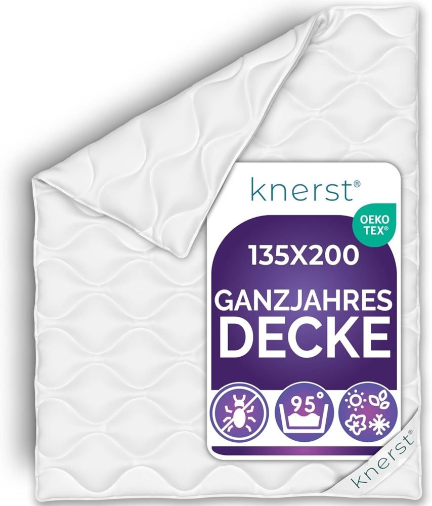KNERST Microfaserbettdecke Mikrofaserbettdecke Sommerdecke Ganzjahresdecke 135x200, 155x220, uvm, Füllung: Klimafaser-Polyesterfüllung, Allergikerfreundlich, atmungsaktiv, temperaturausgleichend Bild 1