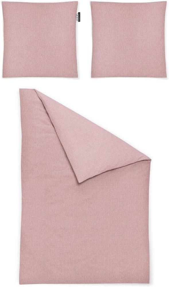 Irisette Mako-Satin Bettwäsche Set Carla 8253 rosa 240 x 220 cm + 2 x Kissenbezug 80 x 80 cm Bild 1