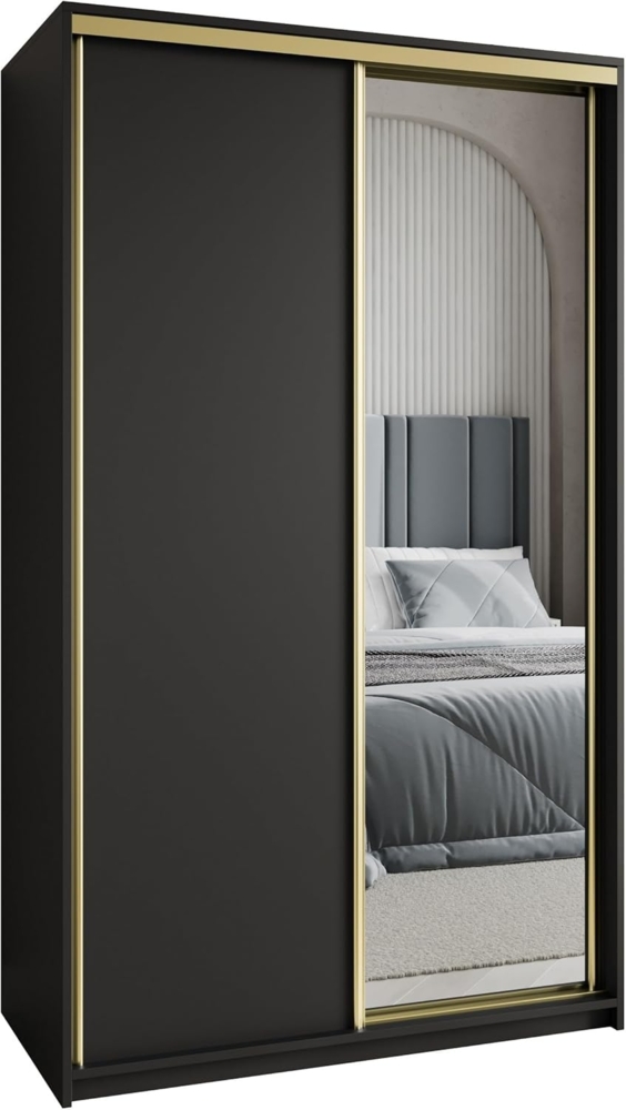 Masseno Schwebetürenschrank TAVI Kleiderschrank mit Spiegel und Schubladen Schlafzimmerschrank Bild 1