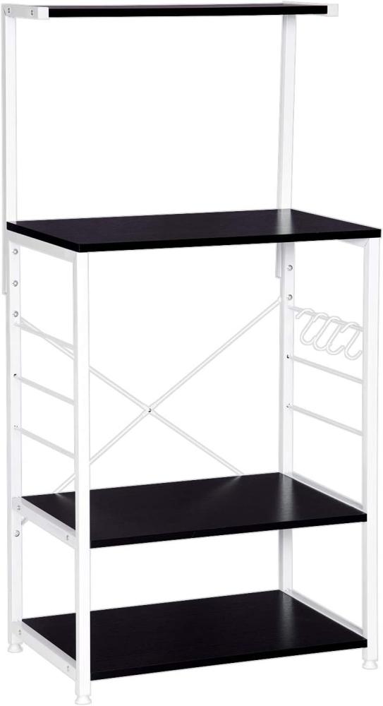 Küchenregal Standregal Weiß + Schwarz Bild 1