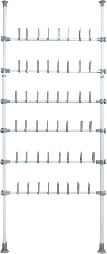 WENKO Schuhregal Modell Herkules Shoes, Teleskopregal für 48 Paar Schuhe, zum Klemmen ohne Bohren, verstellbar Bild 1