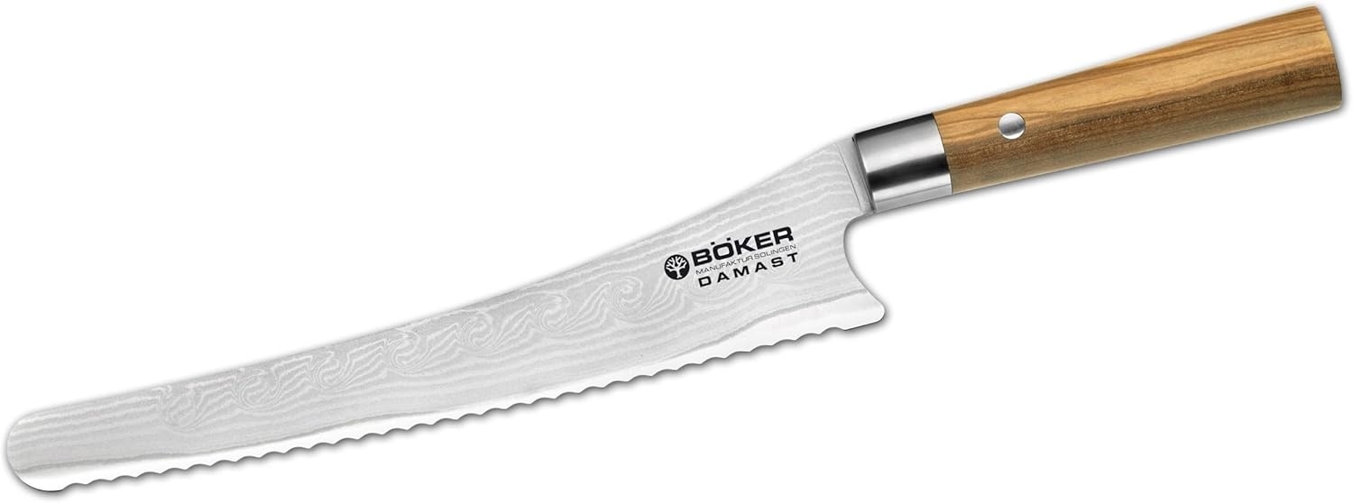 Böker Damast Olive Brotmesser Bild 1