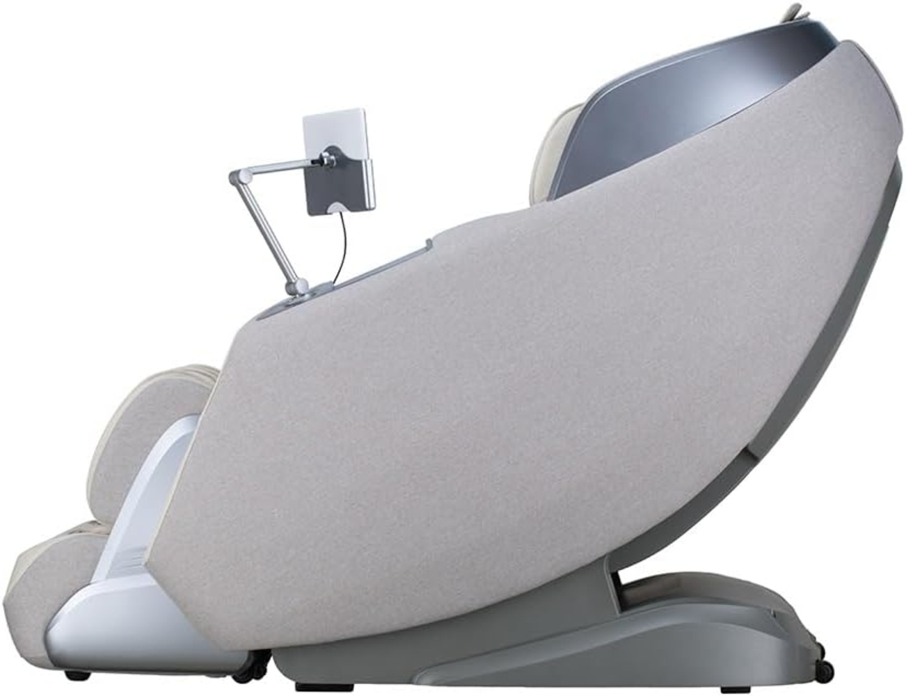 HOME DELUXE Massagesessel ALVINA mit Premium Webstoffpolsterung - Grau Bild 1