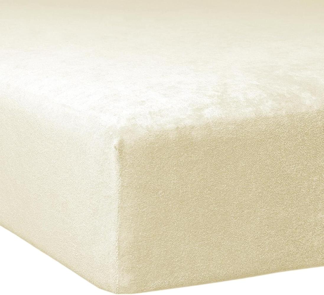 Traumschlaf Flausch Biber Boxspring Matratzen Spannbettlaken|90x190 cm - 100x200 cm| natur Bild 1