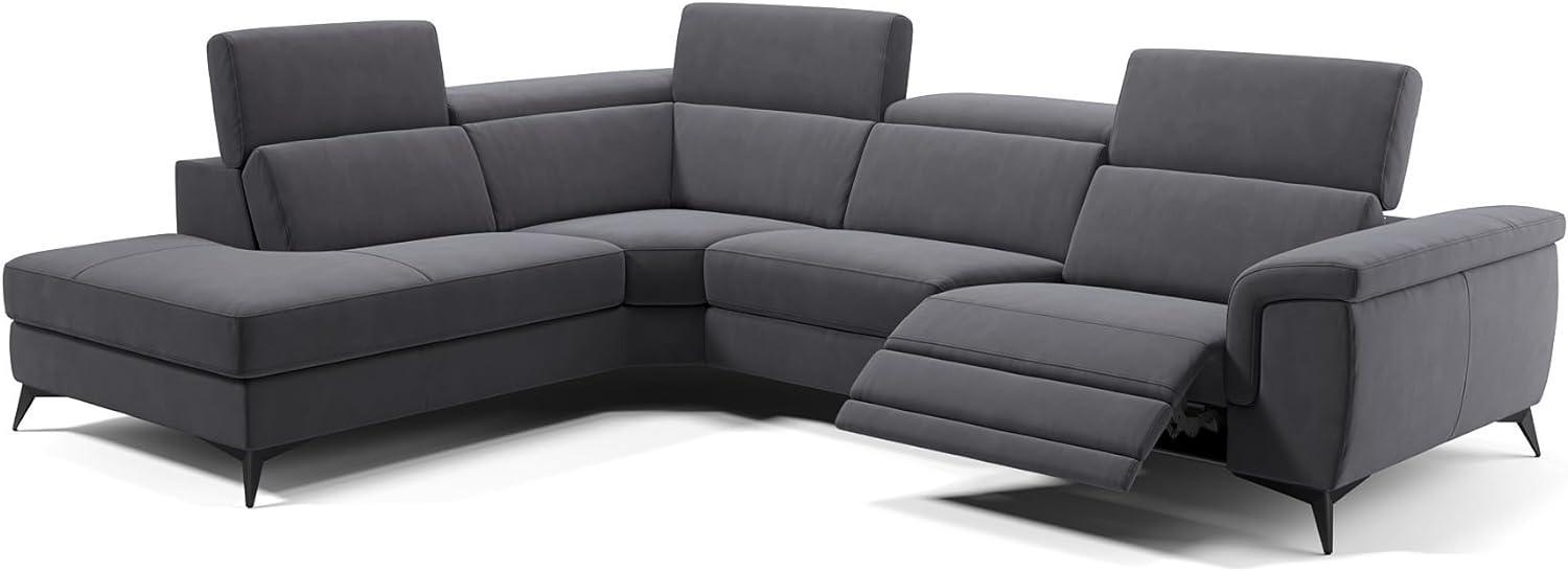 Sofanella Ecksofa AMARO Sofalandschaft Funktionssofa Stoff in Dunkelgrau M: 308 Breite x 108 Tiefe Bild 1