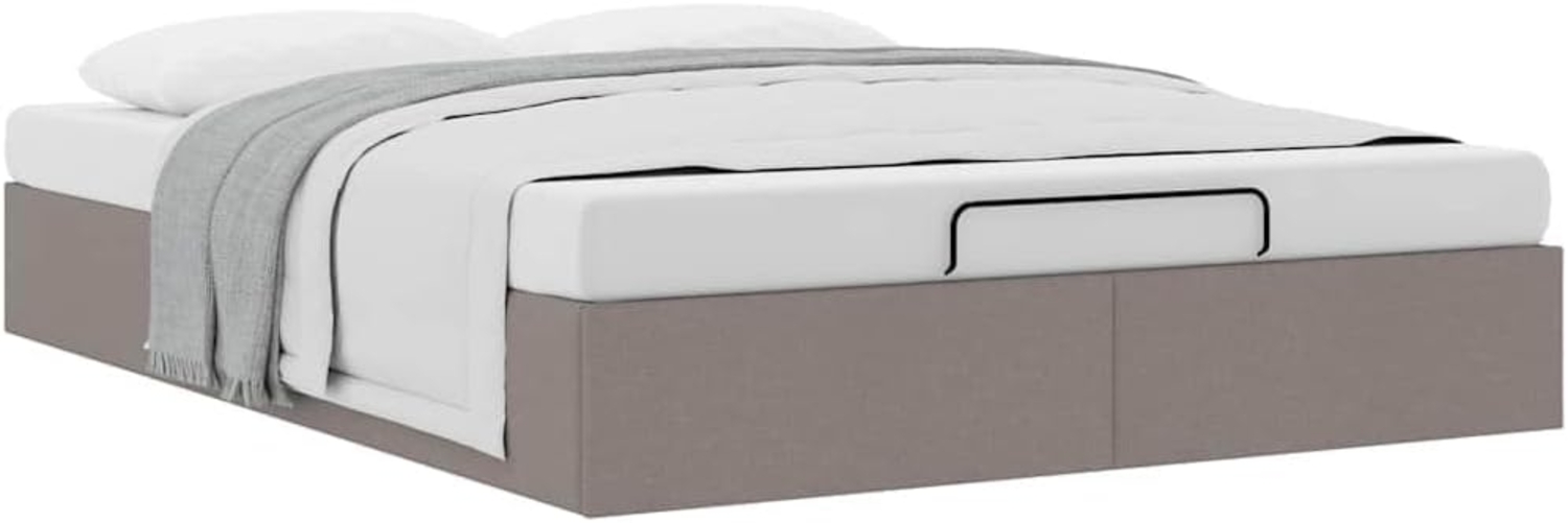 Ottoman-Bett ohne Matratze Creme 140x200 cm Stoff 3310887 Bild 1