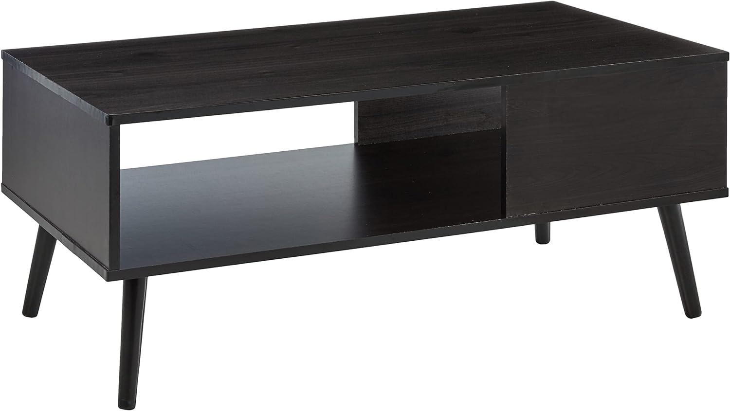 Furinno Mid Century Style Coffee Table with Wood Legs, Engineered, Espresso, 50. 01 (D) x 100 (W) x 45. 01 (H) cm Bild 1