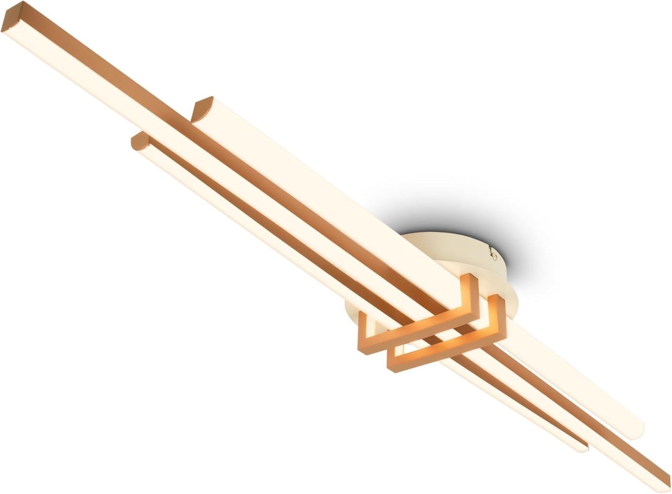 BRILONER - LED Deckenlampe mit warmweißem Licht, Eckprofile, LED Lampe, Deckenleuchte, Wohnzimmerlampe, Schlafzimmerlampe, Küchenlampe, Deckenbeleuchtung, Flurlampe, 98 x 16 x 7,5 cm, Coffee Bild 1