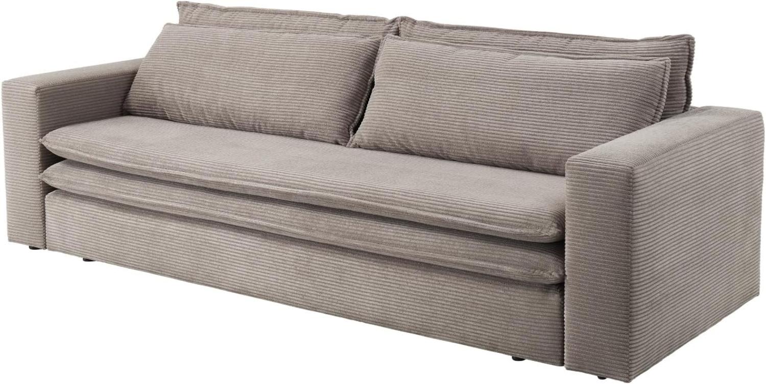 Sofa 3-Sitzer Pesaro in braun Cord Schlafsofa 244 cm Bild 1