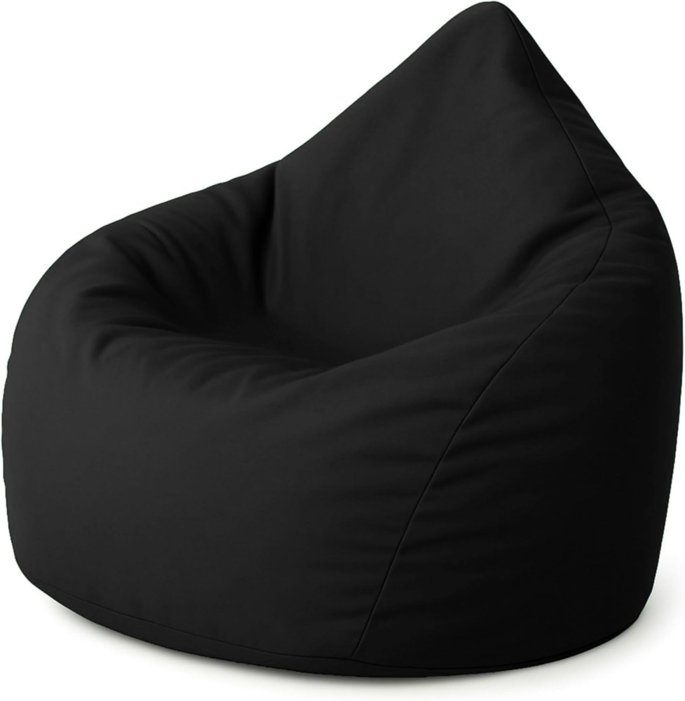 PATCH HOME Patchhome Sitzsack Tropfenform - Schwarz für In & Outdoor XL 300 Liter - mit Styropor Füllung in 25 versch. Farben und 3 Größen Bild 1