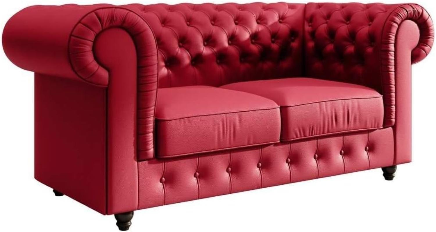 Chesterfield Sofa Lorena (Kunstleder) Rot Bild 1