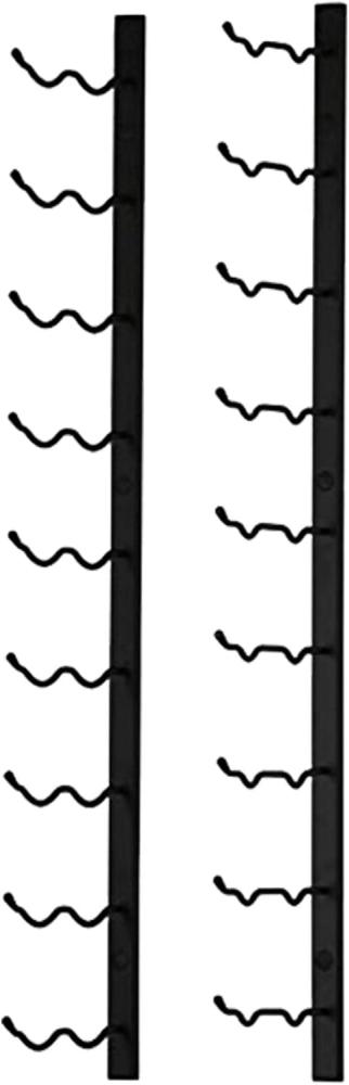 Rebecca Mobili Wandweinhalter, Vertikales Weinregal, Für 18 Flaschen, Modernes Design, Eisen Schwarz, Wohnzimmer In Der Küche - Maße: 90 x 2,54 x 22,9 cm (HxLxB) - Cod. RE6456 Bild 1