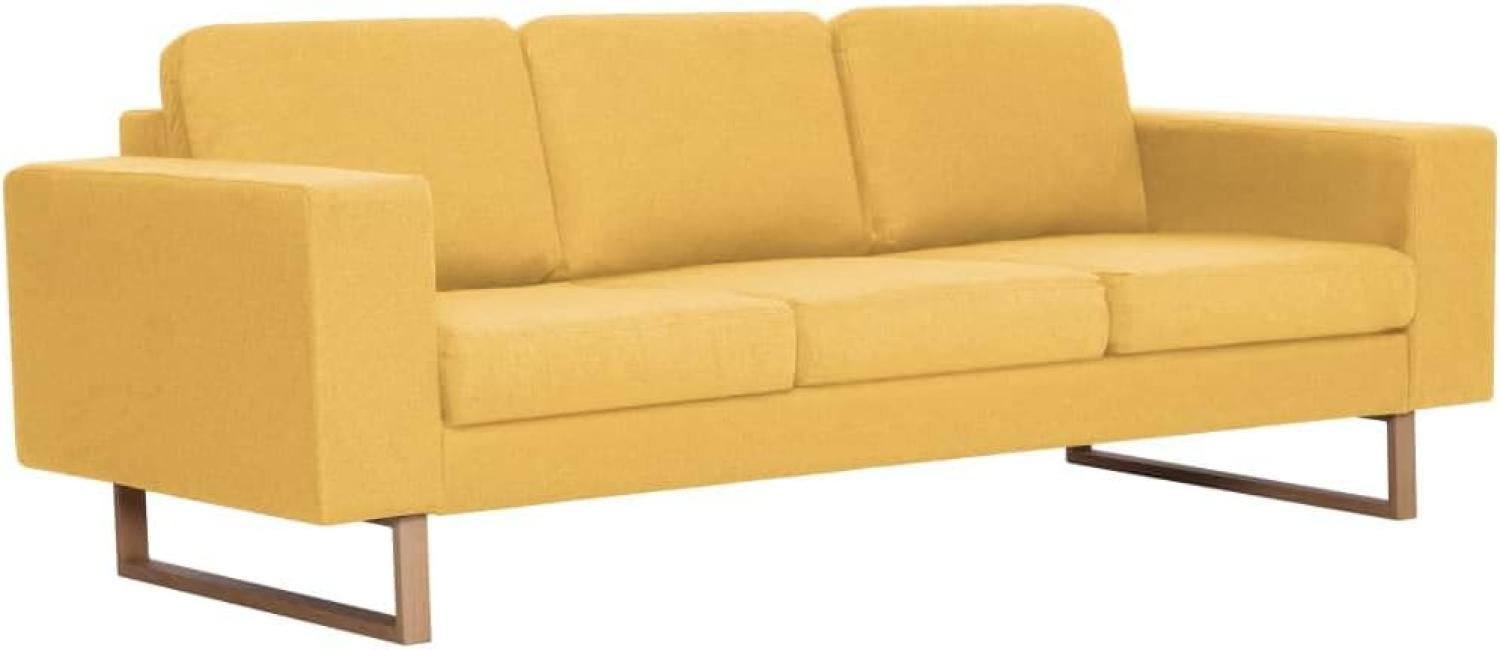 vidaXL 3-Sitzer-Sofa Stoff Gelb [281392] Bild 1