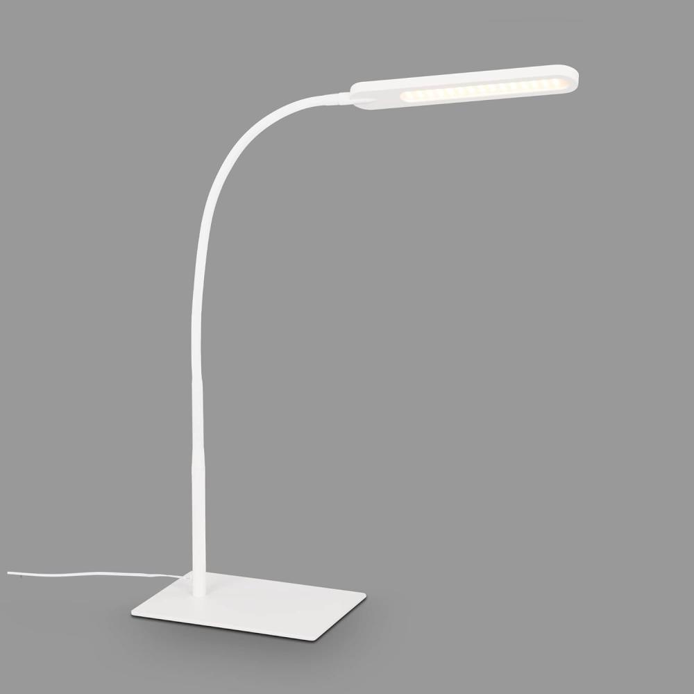 BRILONER Leuchten - LED Tischleuchte, Tischlampe mit Touchfunktion, in Stufen dimmbar, Farbtemperatursteuerung, Bürolampe 6,5 Watt, 600 Lumen, Weiß, 230 x 165 max. 950mm (LxBxH), 7389-016 Bild 1