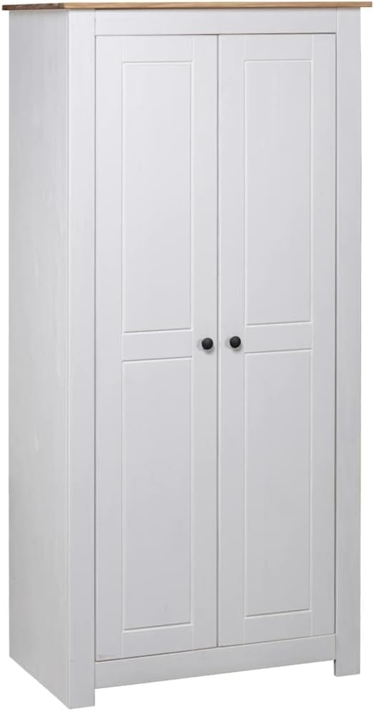 vidaXL Kleiderschrank Weiß 80×50×171,5 cm Kiefer Massiv Panama Serie 282666 Bild 1