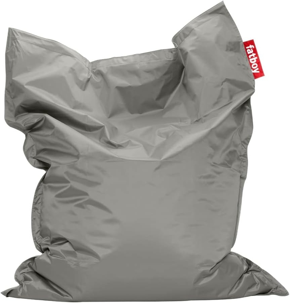 Fatboy® Original Silber Nylon-Sitzsack | Klassischer Indoor Beanbag, Sitzkissen | 180x140 cm Bild 1