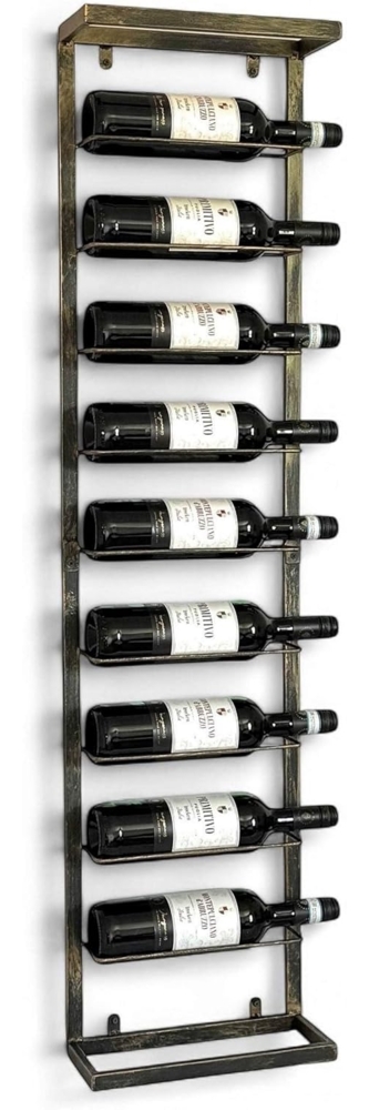 DanDiBo Weinregal Wand Metall Schwarz 240403 Flaschenregal Schmal Wandmontage Wine Rack Weinflaschenhalter Weinhalter Flaschenhalter Bild 1