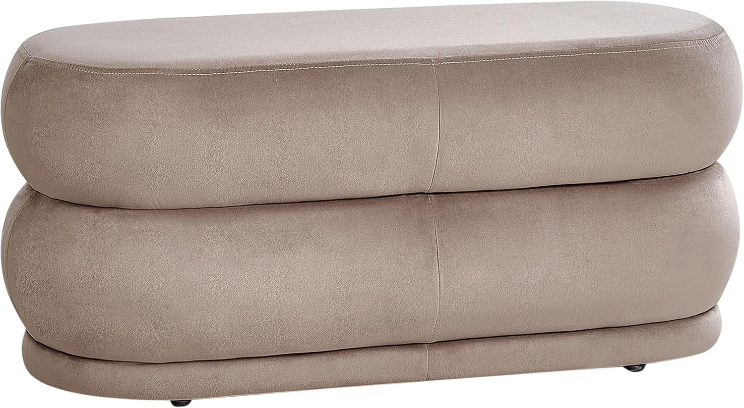 Bank ELLENDALE Samtstoff Taupe Bild 1