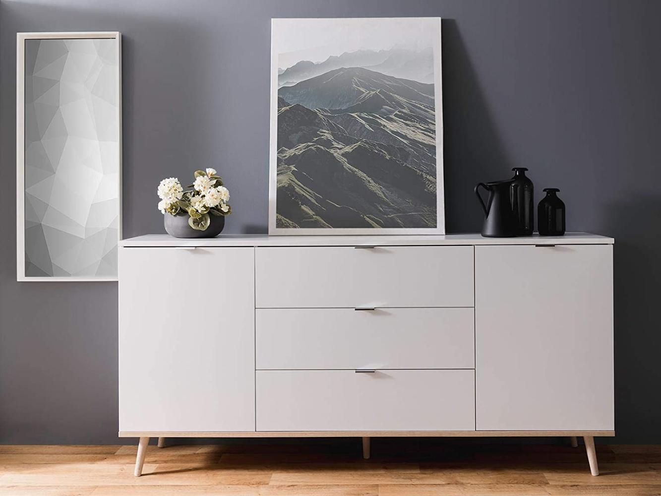 Sideboard >Dalarna< in Weiß aus Metall - 180x87x40cm (BxHxT) Bild 1