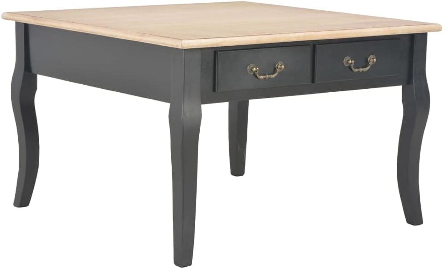 vidaXL Couchtisch Schwarz 80 x 80 x 50 cm Holz Bild 1