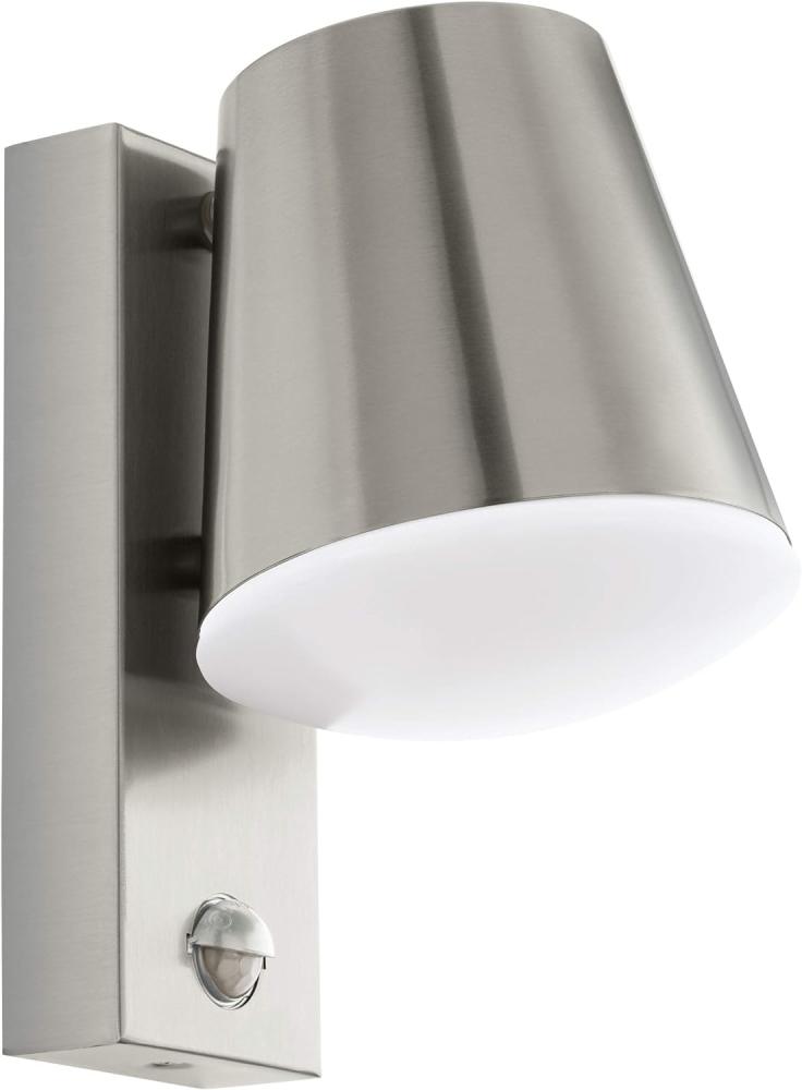 Eglo 97453 Wandleuchte CALDIERO Downlight edelstahl weiß L:14cm H:24cm T:18,5cm Sensor IP44 Bild 1