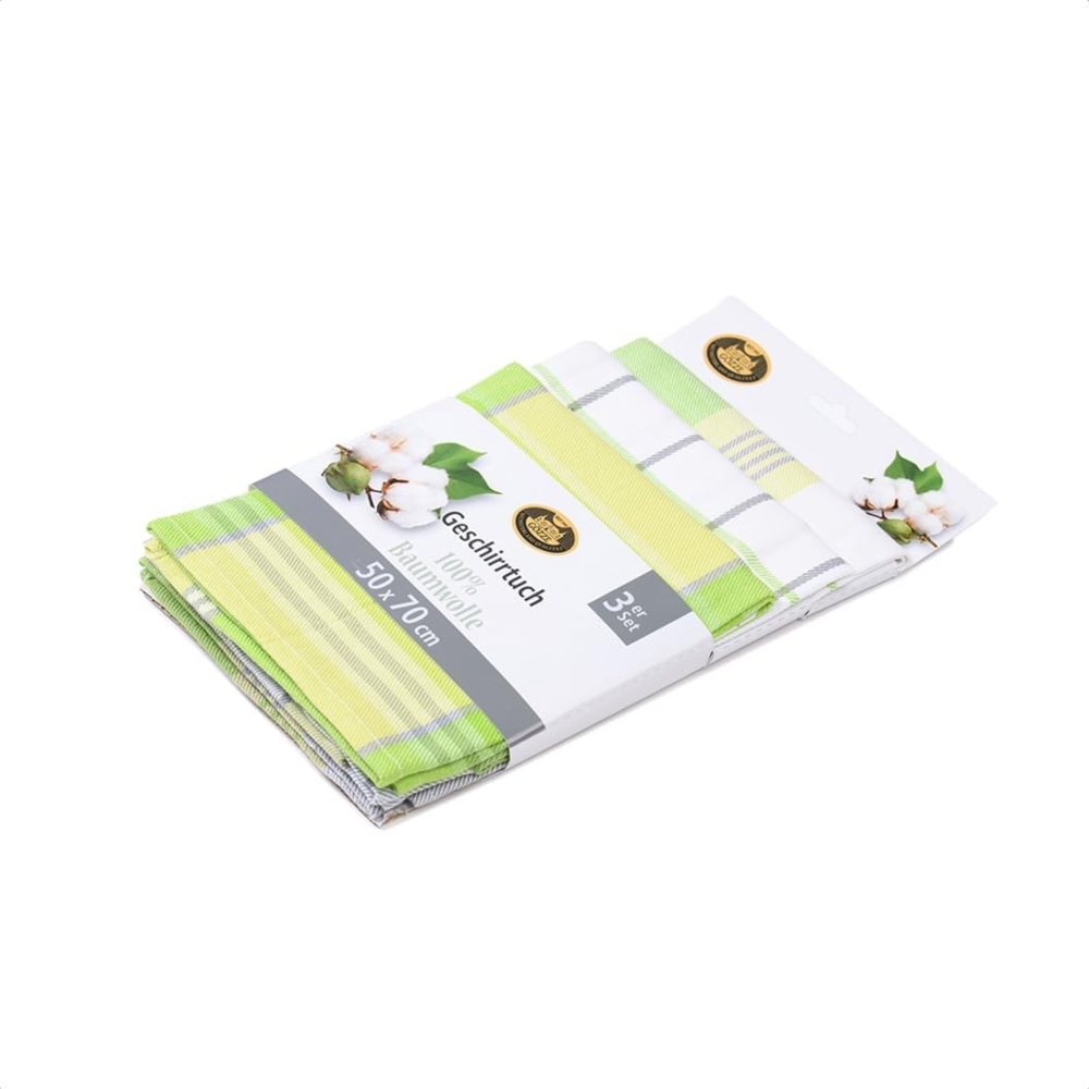 Gözze Geschirrtuch Geschirrtücher, Des. 60058, (Set, 3-tlg), Maß: 50 x 70 cm, Set: 2x kariert und 1x gestreift Bild 1