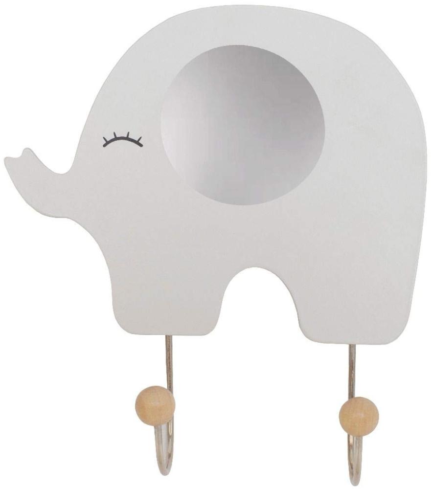 JaBaDaBaDo XL Holz Kinder Kleiderhaken Elefant Grau 19cm Deko Wandhaken R16044 Bild 1