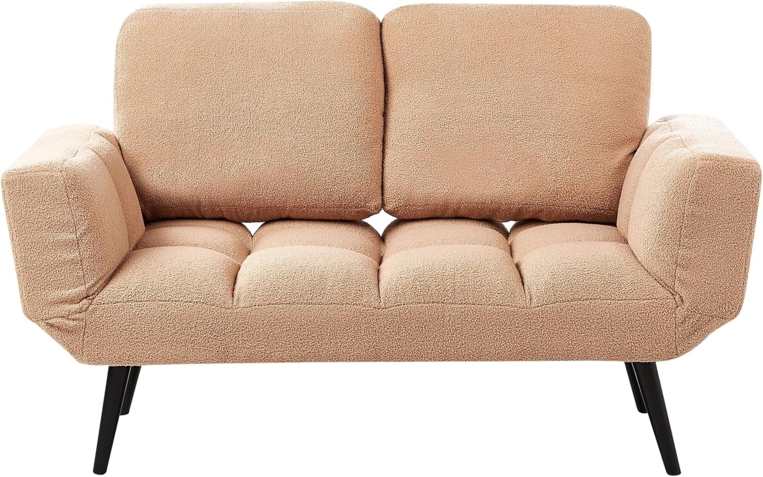 Schlafsofa BREKKE Sandbeige Bouclé Bild 1