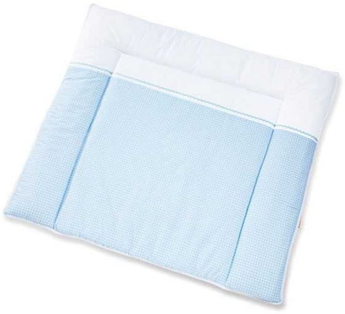 Easy Baby Wickelauflage Vichy Karo blau 75x85 Bild 1