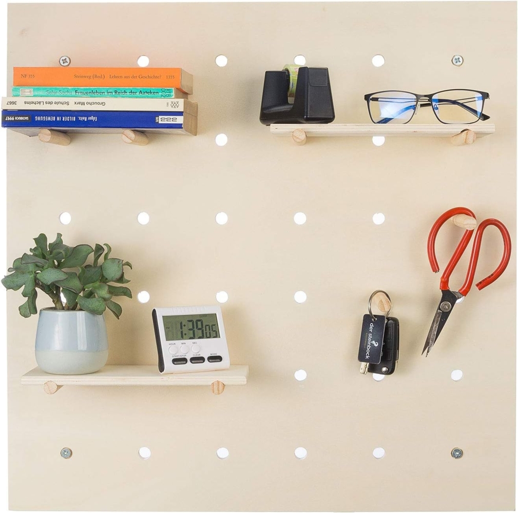 Goods+Gadgets Wandregal Pegboard, Werkzeugwand, Kreatives Stecktafel Ordnungssystem Bild 1