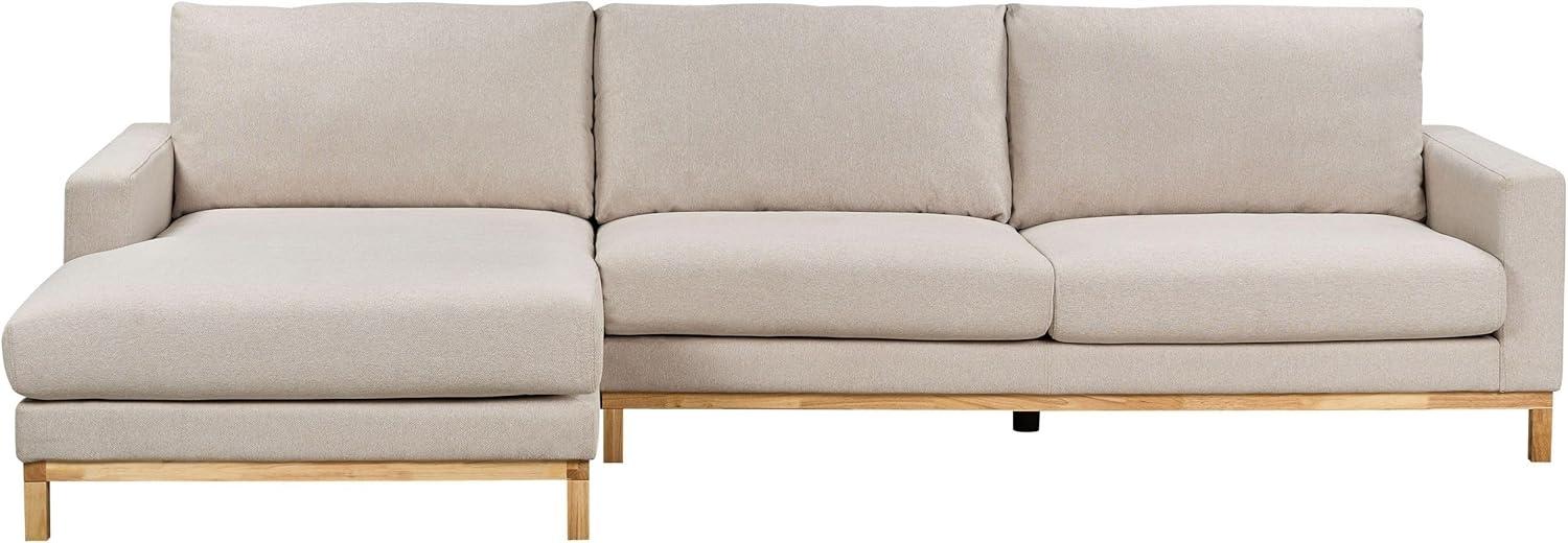 Rechtsseitiges Ecksofa SIGGARD Stoff Beige Rechtsseitig Bild 1