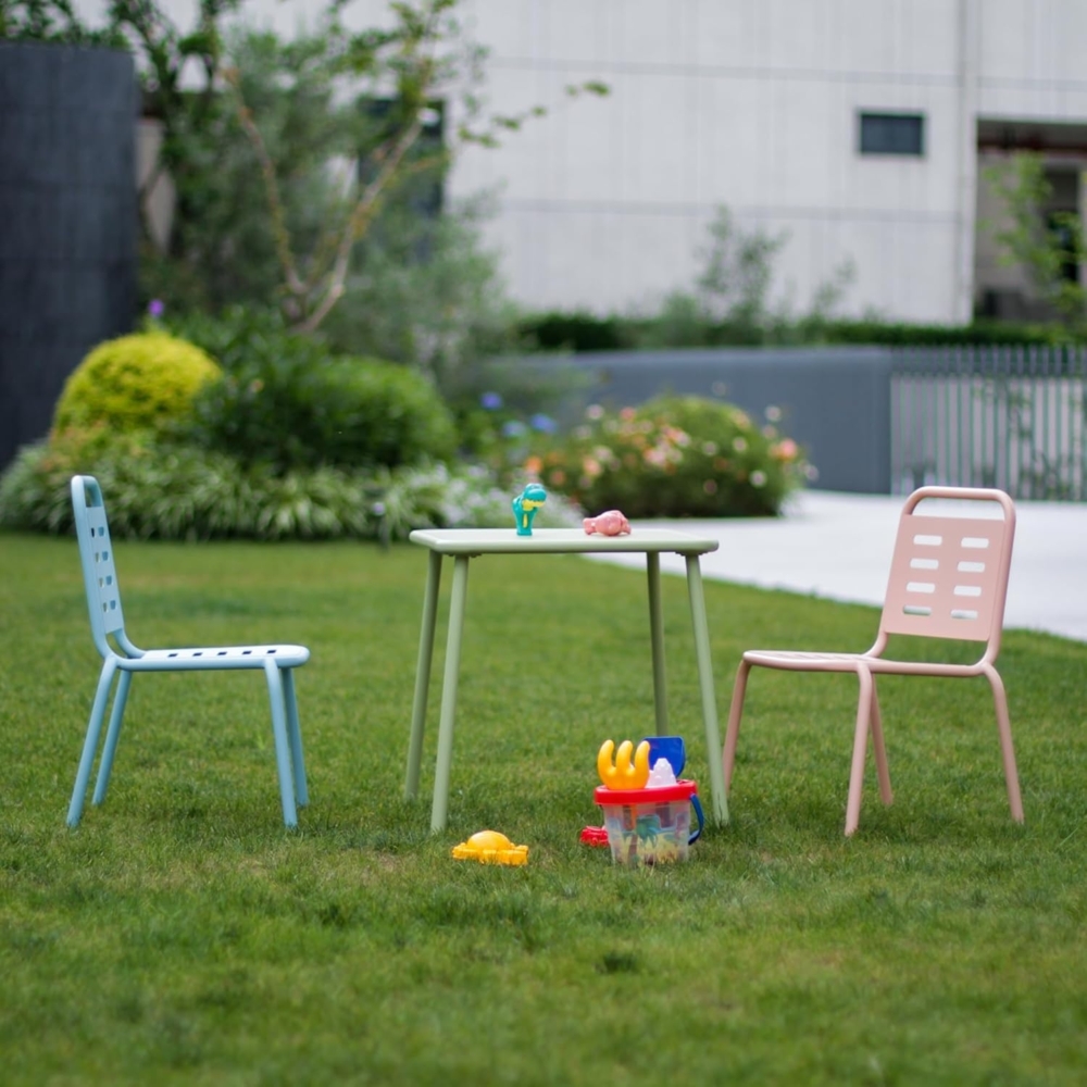Kindersitzgruppe Etroubles 3-tlg. Stahl Mehrfarbig [casa. pro] Bild 1