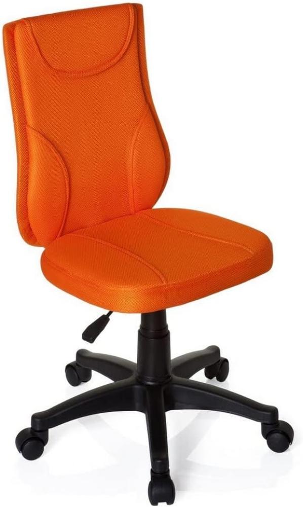 hjh OFFICE 670440 Kinder Schreibtischstuhl KIDDY Base Netz-Stoff Orange Drehstuhl Ergonomisch Höhenverstellbar Bild 1