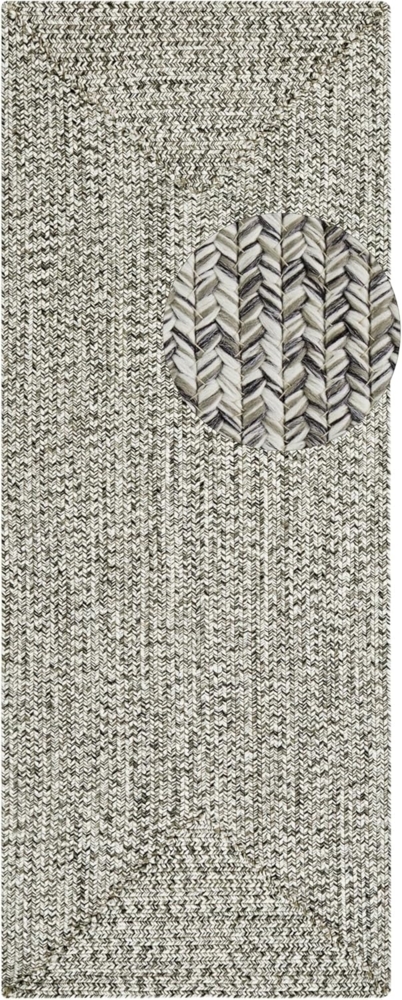 Northrugs Trenzado In- & Outdoor Teppich Wetterfest – Pflegeleicht Handmade-Look für Innen und Außen Gewebter Outdoorteppich Läufer für Balkon, Terrasse, Wohnzimmer, Garten – Melange, 80x200 Bild 1