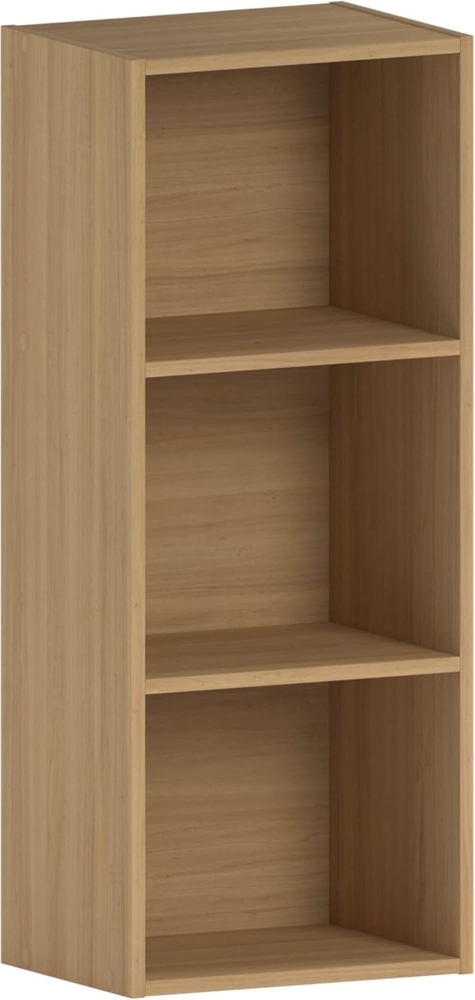 Vida Designs Oxford Bücherregal mit 3 Ebenen, würfelförmig, Eiche, Holz-Regaleinheit für Büro, Wohnzimmermöbel Bild 1