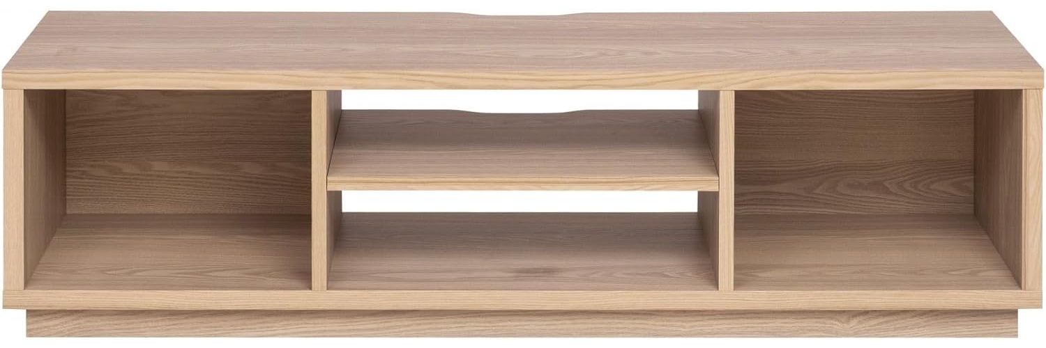 Iris Ohyama, TV-Ständer/TV-Schrank/TV-Holzständer/TV-Ständer mit offenen Regalen/TV-Ständer für 65-Zoll-Fernseher, Massivholz,DesignBüro, Wohnzimmer - TV Cabinet Standard - OTS-150S - Hellbraun Bild 1