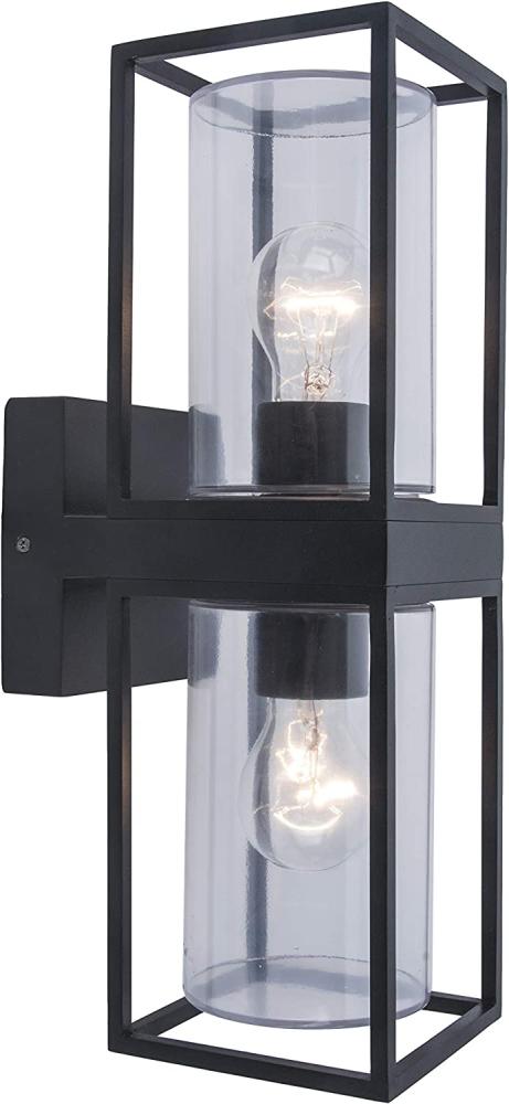 Lutec Flair Außenwandleuchte anthrazit IP44 E27 14x19x42,5cm Bild 1