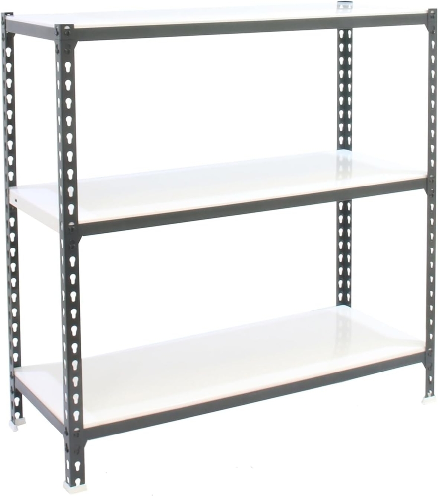 Simon Rack Schwerlastregal, 1000 x 900 x 500 mm, Bis 180 kg Belastbar, 3 Verstellbare Ablagen, Kellerregal, Lagerregal, Anthrazit/Weiss - Simonclick Bild 1